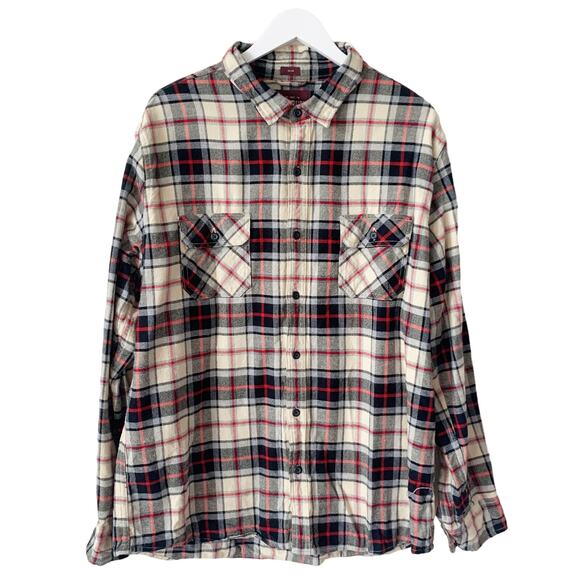 Alesbury Plaid Flannel Slim Button Down Mens Size XXL Cotton StitchFix Shirt Top - Picture 1 of 5